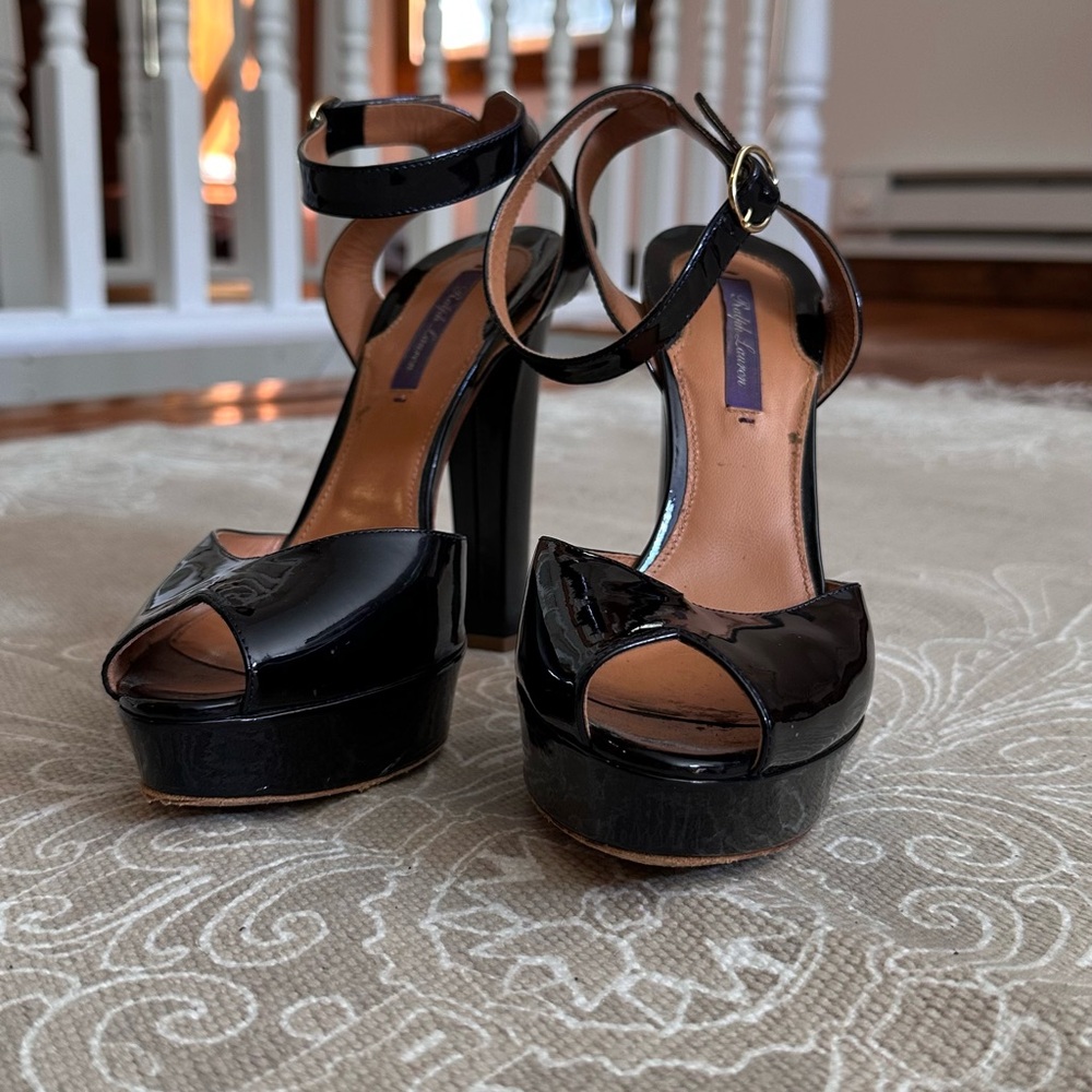 Ralph Lauren Collection - Dark Blue Platform Heels